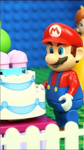Bowser Eats Mario's Birthday Cake! #LEGO #Mario #LEGOMario #supermario