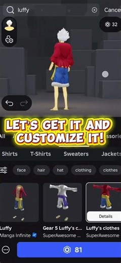 How to Make LUFFY GEAR 5 Avatar in Roblox! 🏴‍☠️ (Super Accurate!) #robloxonepiece #luffygear5 #op