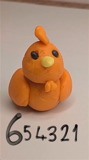 Relaxing Clay Sculpting: Making a Tiny Chicken 🐥 #shorts #clay #tutorial #diy #cute #art#toys