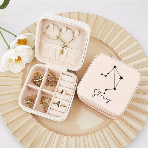 Personalized Square Jewelry Box With Customized Name and Constellation for Her, Custom Jewelry Box, Gifts for Wedding/bridesmaid - Etsy