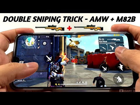 How To Use Double Sniper On Mobile [ AWM + M82B ] 😈 Like PC Players | New Trick Free Fire |