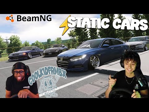 Driving STATIC CARS With ‪@coolkidfrmbx‬ In BeamNG​