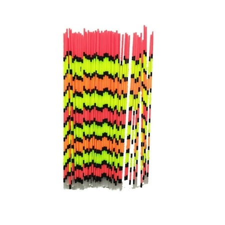 100 Pieces Fishing Float Set Practical Fluorescent Plastic Long Vertical Buoy Fluctuate High Sensitivity Tail Floats Tube Light Weight Indicator Accessories 1.8X5 - Walmart.ca