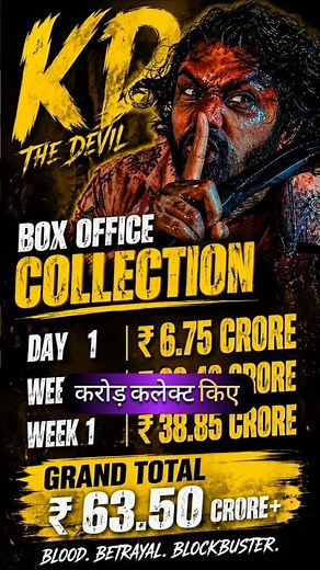 KD – The Devil Collection Report 💥 Hit Ya Flop? 🤔 #shorts #kdthedavil #boxofficecollection