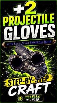 ⚡+2 Projectile Gloves Step-by-Step Craft | PoE 2 #shorts