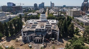 What’s going on behind all those blanketed gates at the California Capitol? We peeked inside