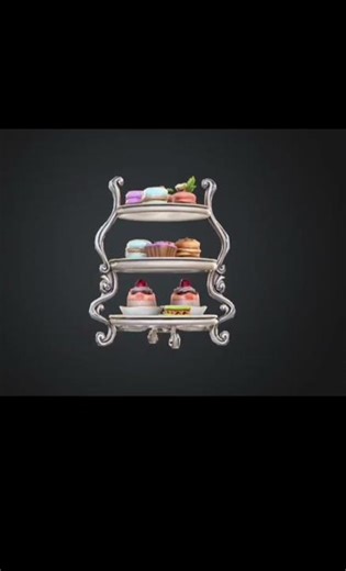 3Dモデル アフタヌーンティーセット VRchat想定 Unity