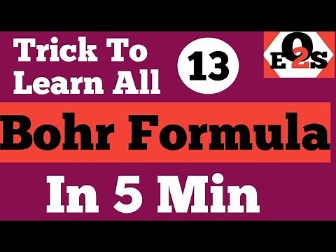 Atomic Structure 13/Trick To Learn Bohr Formula/Bohr Formula याद करने का Trick