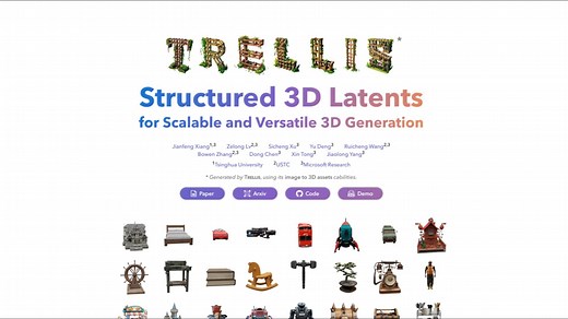TRELLIS——由微软开源的图片转3D生成模型