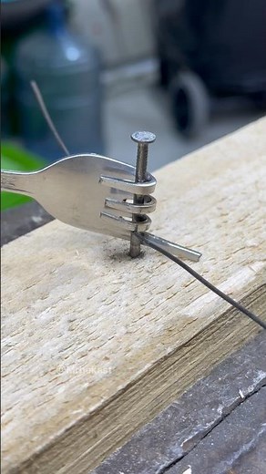 This Is the Fork Trick to Lock Wire in Place