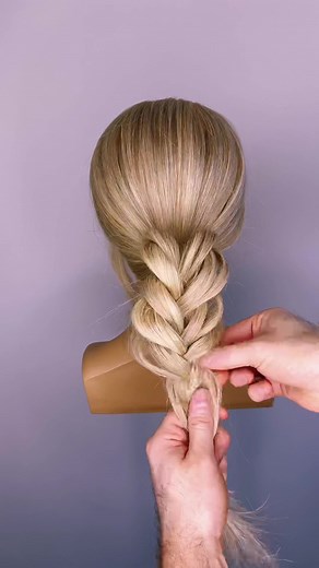 Romantic Textured Bun with Loose Fishtail Braid Tutorial