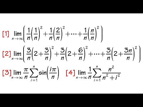 Riemann sum examples (calculus 1 limits vs integrals)