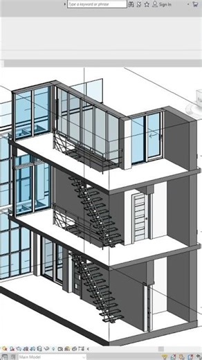 Custom Modern Stairs in Revit #architecture #revit #design #modernliving
