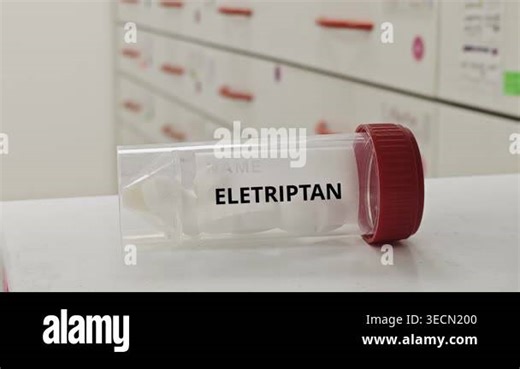 ELETRIPTAN tablets used to treat migraine attacks through serotonin receptor stimulation Stock Video Footage - Alamy
