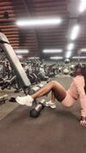 Bench Tips Over While Woman Attempts Ab Workout