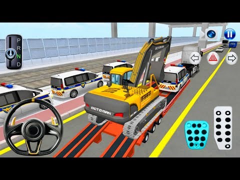 Heavy Excavator & Construction Vehicles Transport 🚧 Trailer Truck Driving Class 2026 Realistic iOS