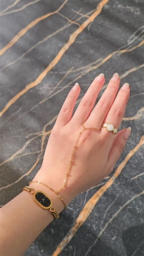 blink Pop on Instagram: "​Detailed simplicity✨️ #trending #explore #foryou #jewelry #accessories Blinkpop, anja,handchain, ringlet, watch,bracelets, golden,simple,minimal, jewellery, accessories, dailywear, anti-tarnish, waterproof, beautiful,rings,supportSmallBusiness, golden,womens,girls"