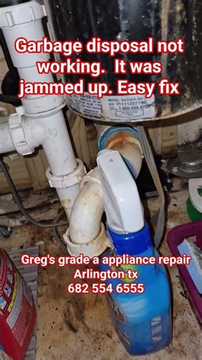 fixing a jammed garbage disposal thats not working. appliance repair Arlington tx