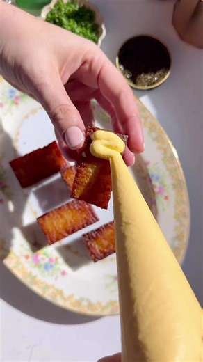 Crispy Potato Bricks with Egg Yolk Cheese Recipe