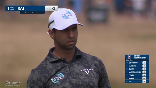 Aaron Rai makes birdie on No. 1 at Genesis Scottish Open