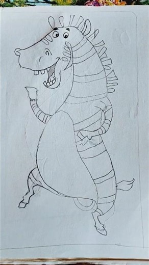 A zebra drawing #zebradrawing #drawing #shortvideo