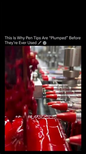 𝖄𝖔𝖚 𝕾𝖍𝖔𝖚𝖑𝖉 𝕶𝖓𝖔𝖜. 𝕬𝖇𝖔𝖚𝖙 𝕴𝖙 on Instagram: "This microscopic step decides whether a pen writes flawlessly or fails on first contact ✍️🔬 Before ink is ever introduced, the pen tip goes through a precision plumping and conditioning process. Controlled pressure and mechanical shaping prepare the tiny ball or tip geometry so it can rotate smoothly and maintain consistent contact with paper. At this scale, microns matter. The process calibrates pressure tolerance and internal cleara