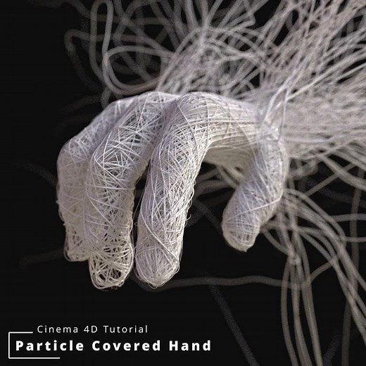 Particle Covered Hand (Cinema 4D - Patreon Tutorial - Preview) #cinema4d #tutorial