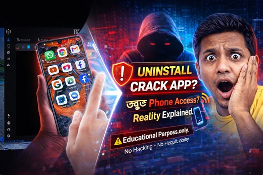 Uninstall Crack App করলেও Phone Access থাকে? Reality Explained (Educational) শিক্ষামূলক আপডেট পেতে জয়েন করুন:- https://t.me/anonymousproofficial আরো শিক্ষামূলক আপডেট পেতে:- https://t.me/anonymousproofficial2 কোর্স আউটলাইন:- https://t.me/anonymousproofficial3 অনেকেই Telegram বা অনলাইন সোর্স থেকে Crack App / Mod APK ডাউনলোড করে ইনস্টল করেন। কিন্তু আপনি জানেন কি— ❗ শুধু App Uninstall করলেই কি ফোন পুরো Safe হয়ে যায়? এই ভিডিওতে আমরা real example ও security analysis এর মাধ্যমে সহজভাবে বুঝিয়েছি👇 Crack