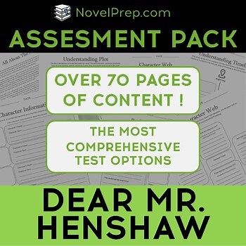 Dear Mr. Henshaw by Beverly Cleary Complete No-Prep Test \ Assessment Pack