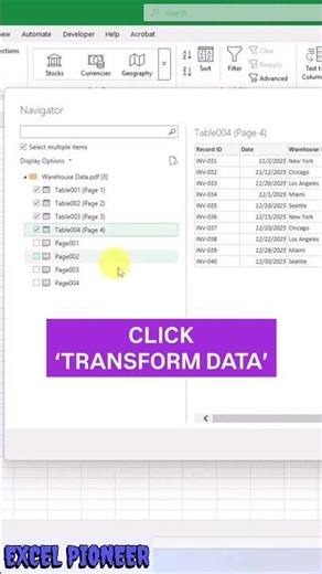 Import PDF Data into Excel #PDFtoExcel #ExcelAutomation #ExcelPro #ExcelPioneer #DataAnalytics 💡📈