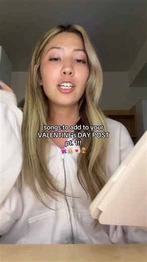 Mia Wilson on Instagram: "VALENTINES DAY SONGS FOR UR IG POST!!💘💌👼🏼🧸💓 shld i make a pt. 2?? lmk!! #valentines #valentinesday #valwntinesdaypost #valentinespost #valentinessongs outfit details: my top is @brandymelvilleusa !!"