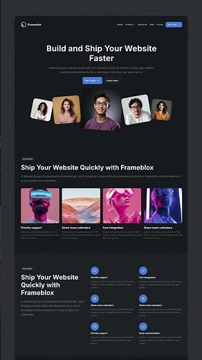 50 prebuilt Framer templates