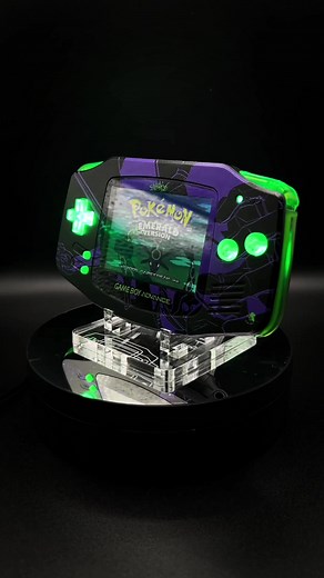 Custom Gameboy: A Glowy Green and Black Gameboy Advance SP Mod