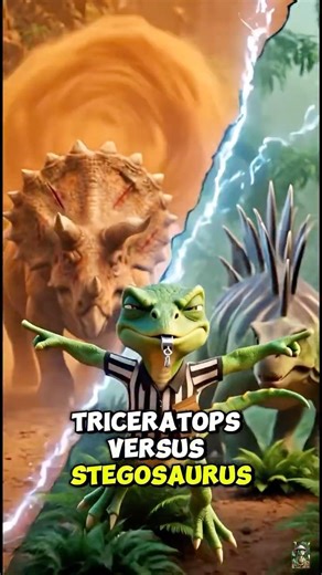 DinoBattle: Triceratops vs Stegosaurus Horns vs Spikes: Who Wins? 🛡️