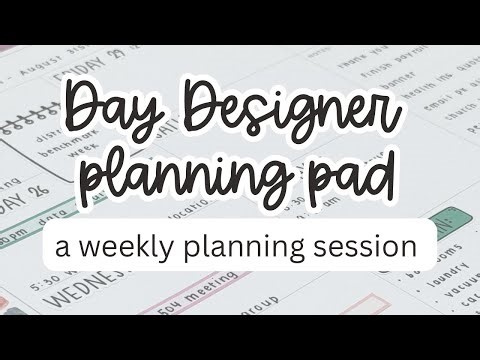 The Perfect Planning Pad | plan out my week with me! (DAY DESIGNER)