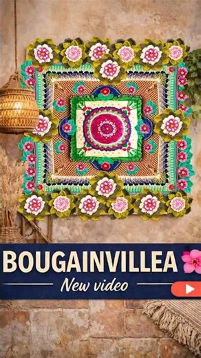 Bougainvillea 3D Flowers 🌺 | Crochet Texture Preview