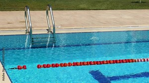 Grab bars ladder in the swimming pool