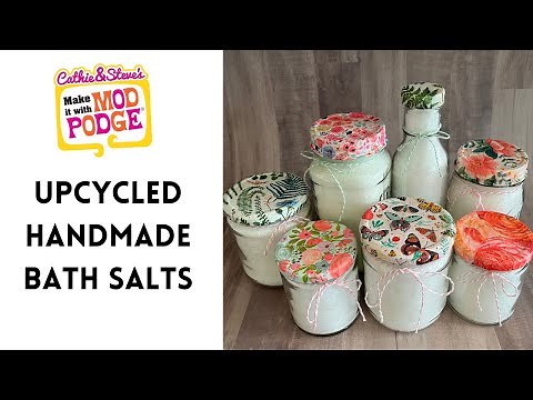 Homemade Bath Salt Gifts with Upcycled Jars