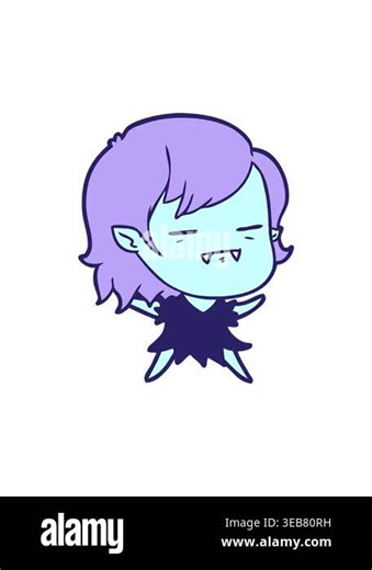 spinning motion animation of cartoon undead vampire girl Stock Video Footage - Alamy
