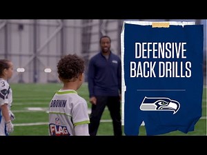 How to Play Defensive Back | Seahawks Flag Football Instructional Drills