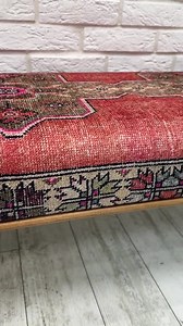 Ottoman Coffee Table Bench 32x32", Square Ottoman Cocktail Table, Livingroom Bench, Handmade Boho Farmhouse Bench, Red Rug Upholstered Bench - Etsy