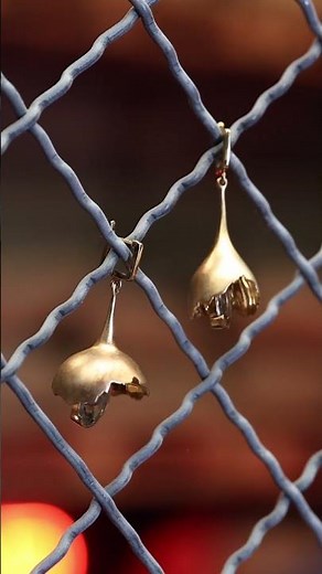 Gobl Award-Winning Asymmetric Earrings with Large Natural Green Amethyst