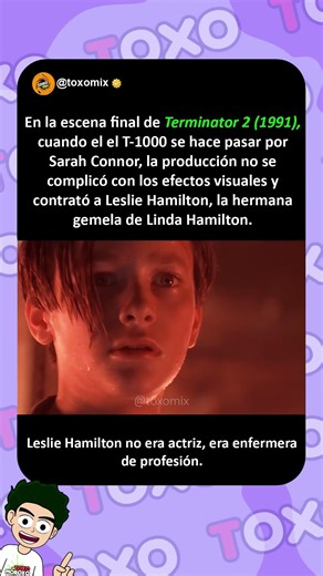 La Hermana gemela de Linda Hamilton en Terminator 2 #curiosidades