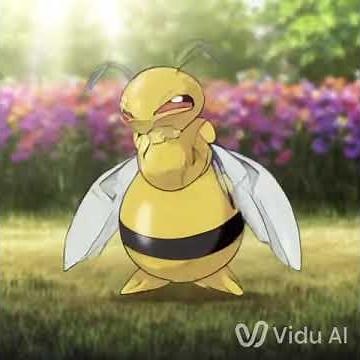 Pokémon Evolution - Kakuna Evolve into Beedrill (Square Crop)