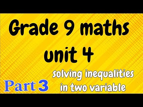 Grade 9 maths unit 4 part 3