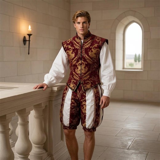 Renaissance Men Costume Set, Medieval Prince Outfit, Baroque Noble Suit, Vintage Cosplay Menswear - Etsy