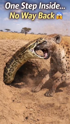 One wrong step… and nature strikes 😱 A hyena enters a burrow, but a giant python was waiting inside. What happens next is absolutely terrifying. ⚠️ Nature has no second chances. 👉 Please share #Wildlife #NatureIsBrutal #PythonAttack #Hyena #AnimalWorld #ShockingNature #WildlifeVideo | Md. Firoz