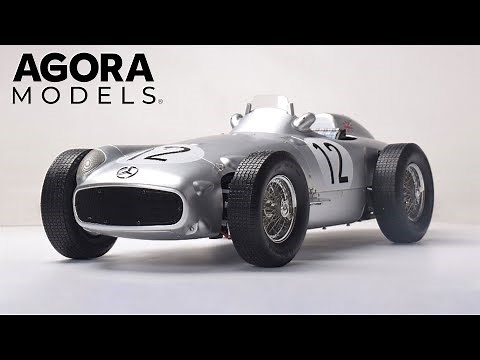 Agora Models Presents the 1:8 Scale Stirling Moss 1955 Mercedes W196R Silver Arrow