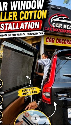 Car Window Roller Cotton Installation | Premium Sunshad Roller Blinds |Car Interior Upgrade #car