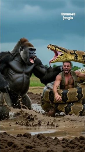 Giant Snake Attacks Man in River | Real Snake Attack Video | Dangerous Rescue Attempt | Wildlife.😱